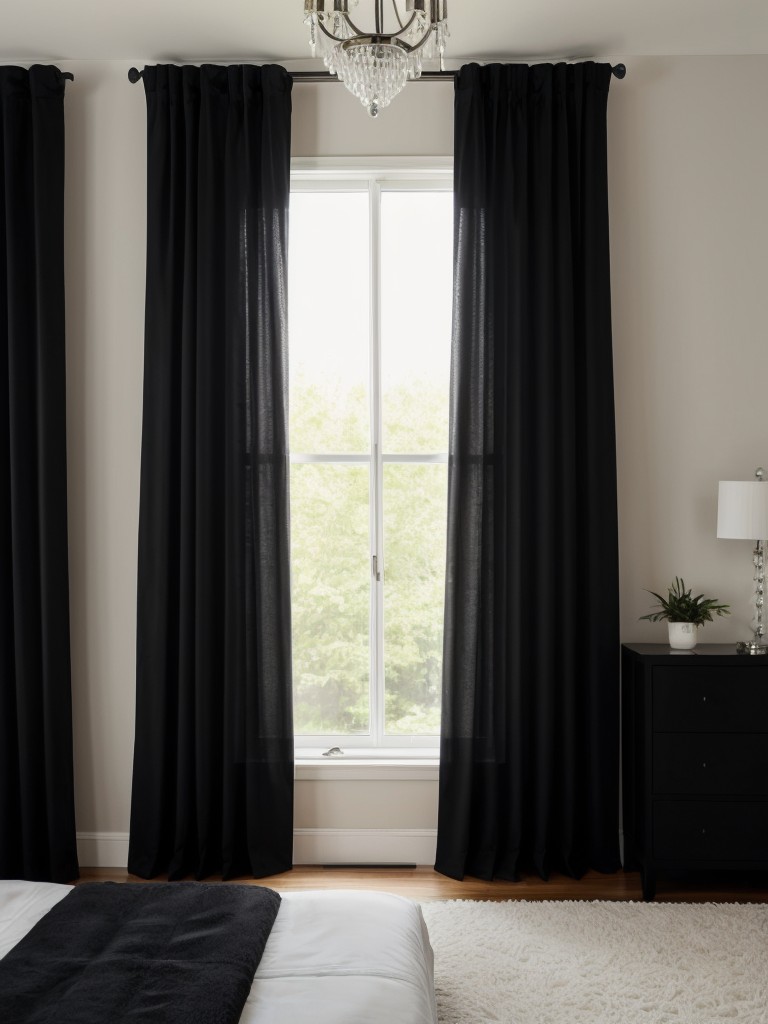 Luxurious Black Bedroom: Create a Timeless Oasis with Black-Out Curtains