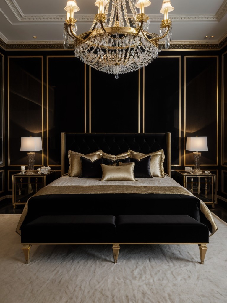 Opulent Black Bedroom Inspo: Luxury Touches for a Lavish Space