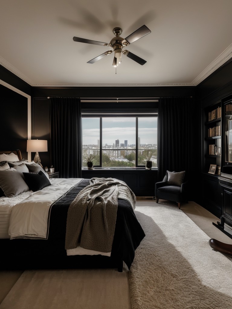 Dreamy Apartment Inspiration: Stylish Black Bedroom Decor