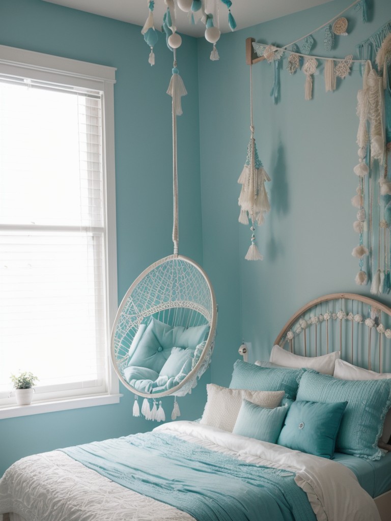 Whimsical Teal Bedroom: Create a Dreamy & Playful Space with Teal Accents & Fairy Lights!