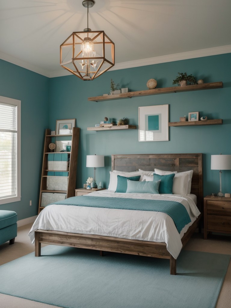 Chic Teal Apartment Bedroom Inspo: Dreamy, Gender-neutral, and Modern!