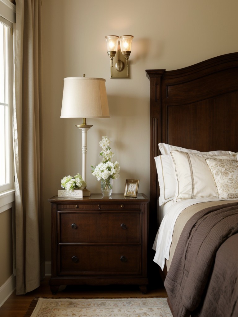 Classic Bedroom Retreat: Antique-Inspired Elegance for Ultimate Relaxation.