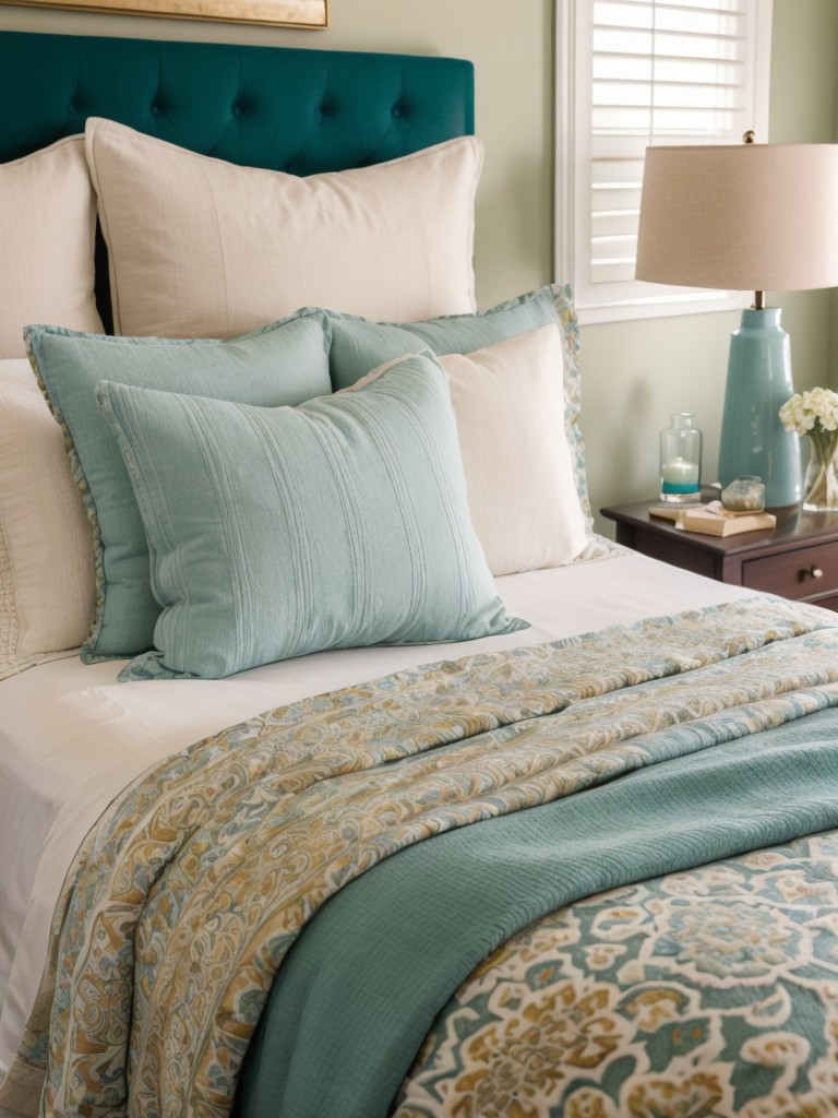 Classic Bedroom Retreat: Elevate Your Space with Colorful Accents