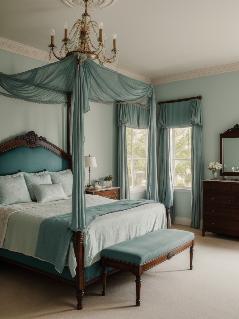 Vintage-Inspired Teal Bedroom Ideas: Embrace Elegance and Serenity