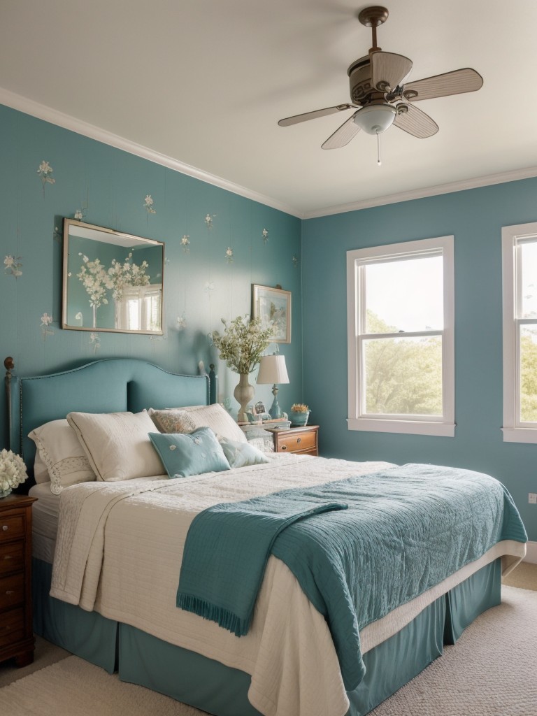 Vintage-Inspired Teal Bedroom: Transport Yourself to Another Era