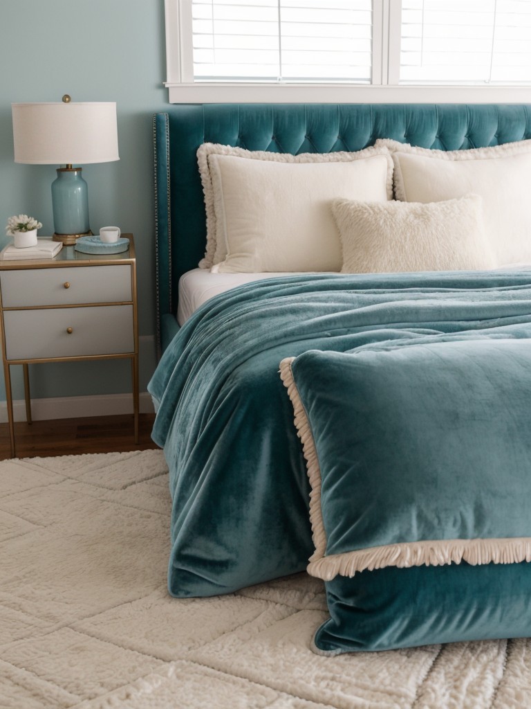 Coastal Charm: Elevate Your Apartment with Teal Bedroom Decor!