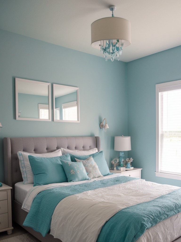 Whimsical Teal Accents for Playful Apartment Vibes