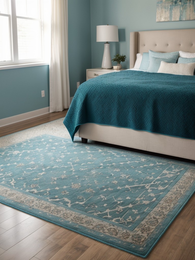 Teal Bedroom Bliss: Add Color & Texture with Layered Rugs & Throws!