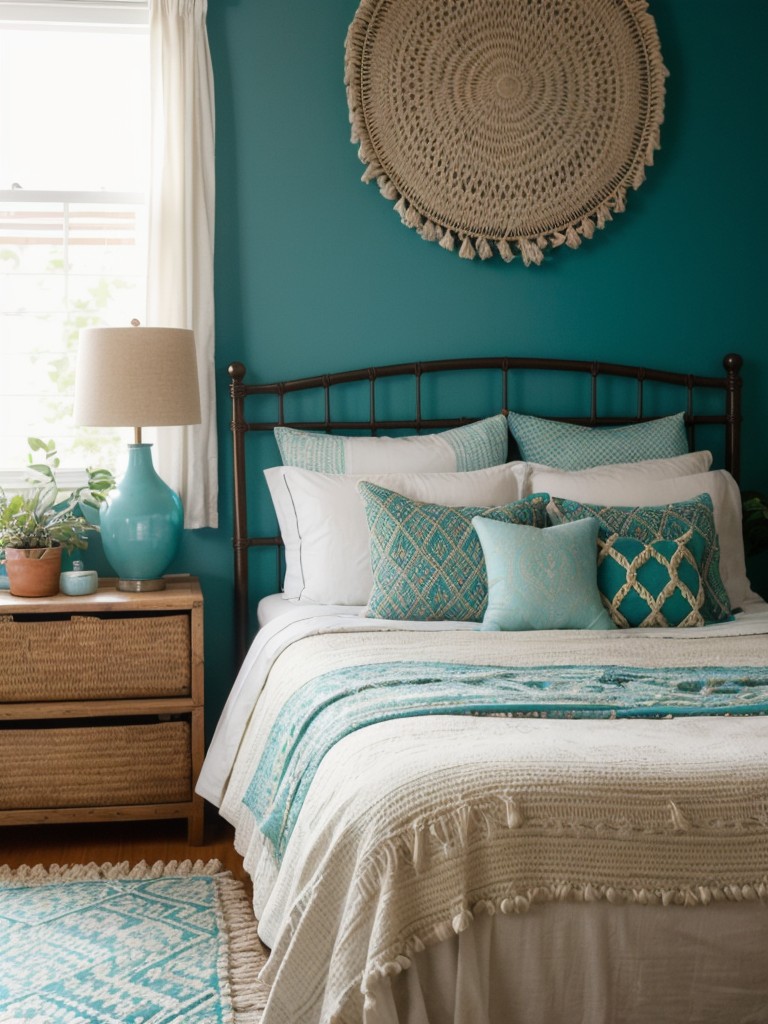 Boho-Inspired Teal Bedroom: Easy Tips for a Stylish Apartment