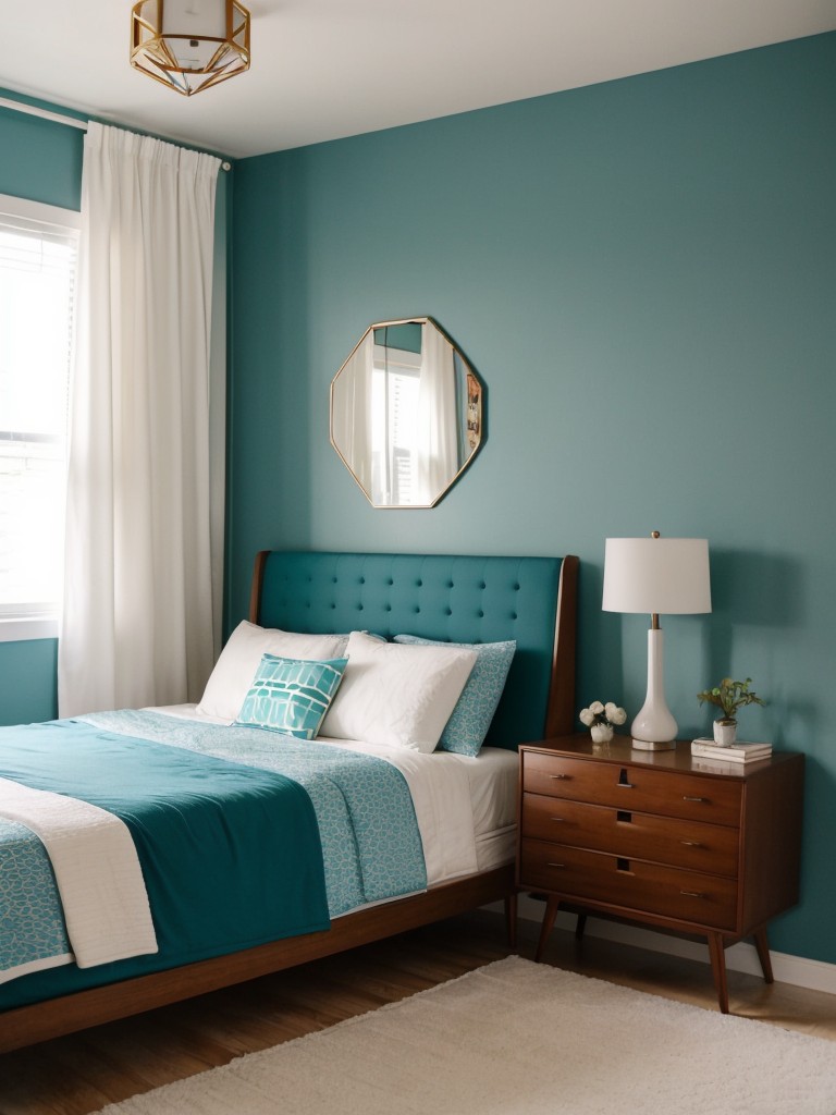 Retro Chic: Easy Tips for a Stylish Teal Bedroom Makeover!