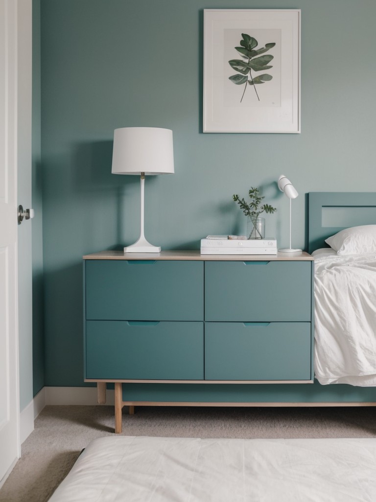 Minimalist Teal Bedroom Decor: Elevate Your Space with Clean Lines and Simple Furniture