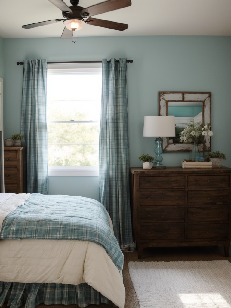 Rustic-Modern Teal Bedroom Makeover: Embrace Cozy Farmhouse Vibes!