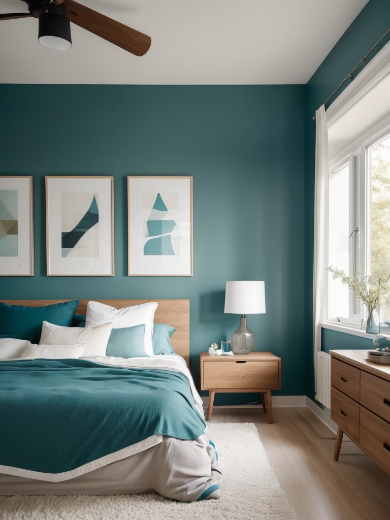 Bold Teal Bedroom Decor for a Scandinavian-inspired Apartment!