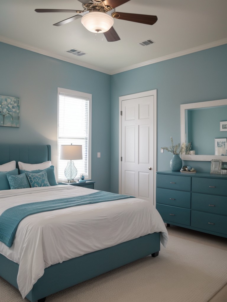 Serene Teal Bedroom Decor: Make a Bold Statement in Your Apartment