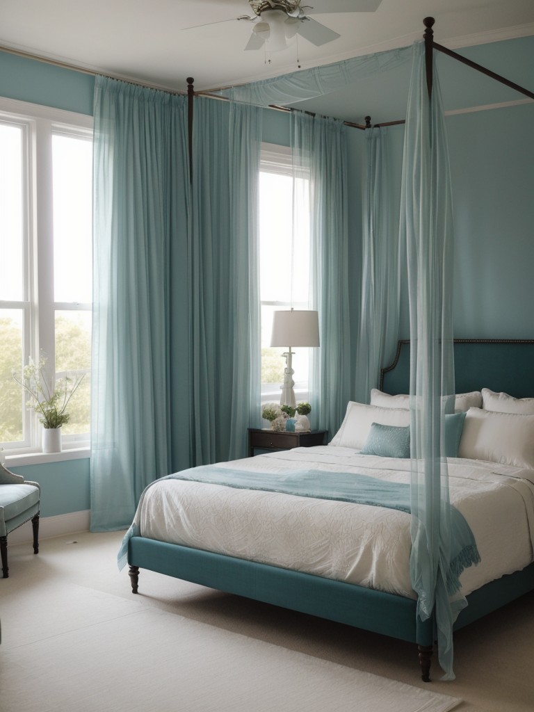 Create Dreamy Vibes with Teal Canopy Bed in your Apartment