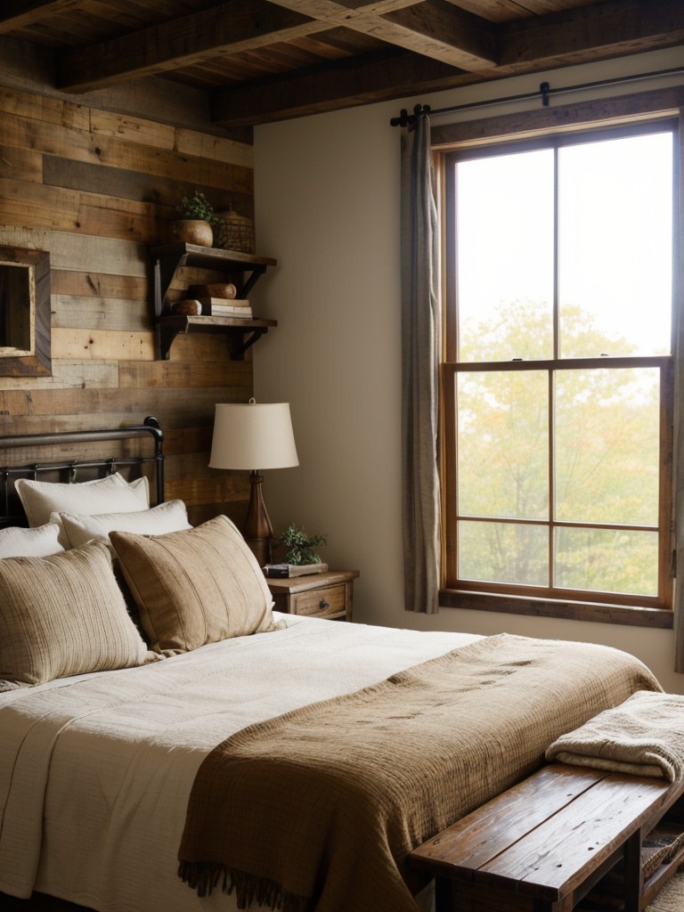 Rustic Bedroom Vibes: Embrace Natural Materials & Cozy Textiles for Traditional Charm