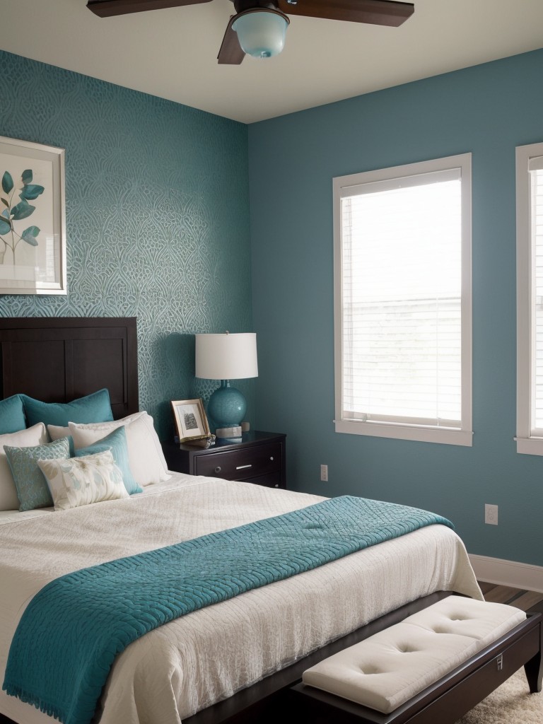 Tranquil Teal: Elevate Your Bedroom with Texture and Style