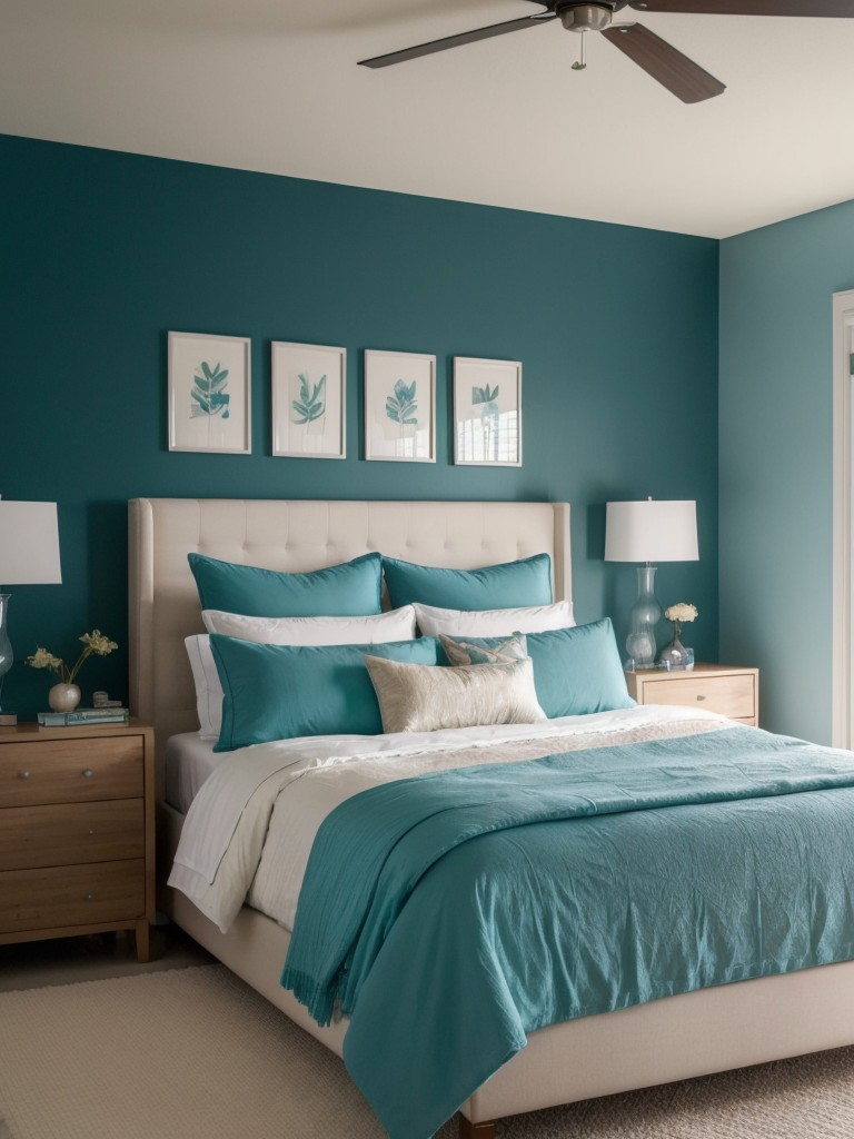 Cozy Teal Apartment Vibes: Transform your space with teal accents.