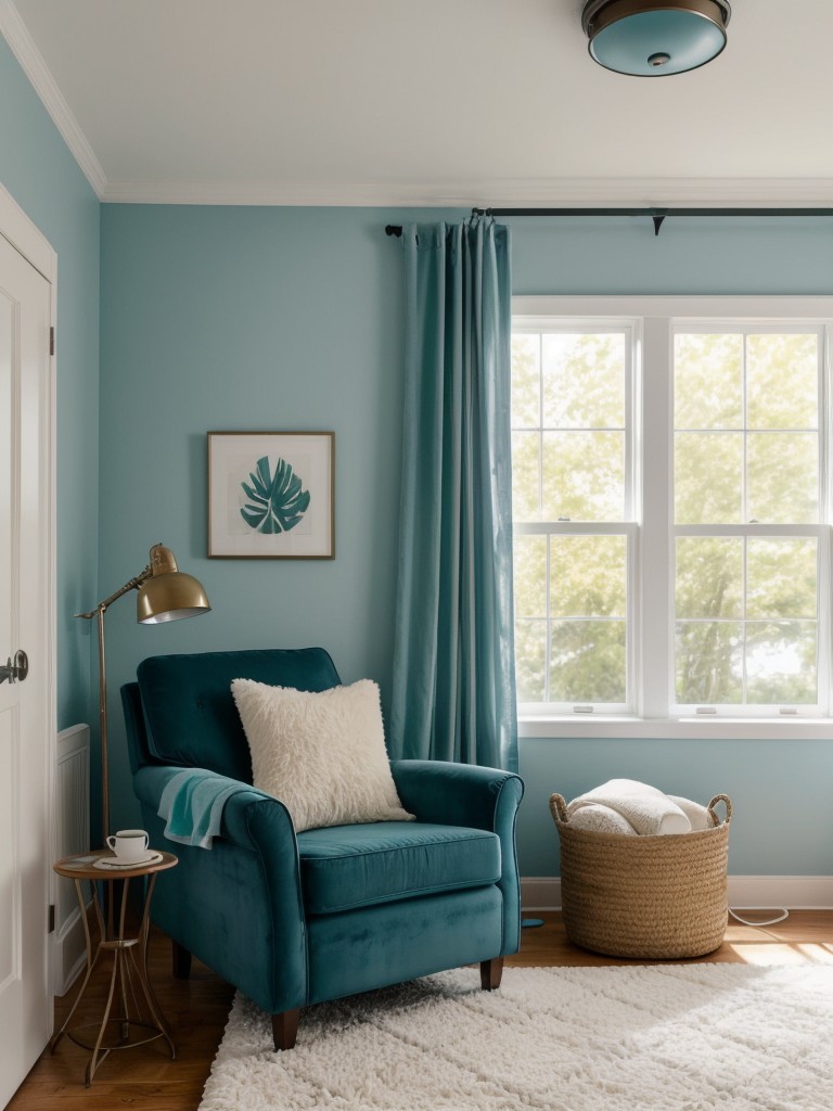 Cozy Teal Bedroom: Create the Perfect Reading Nook!