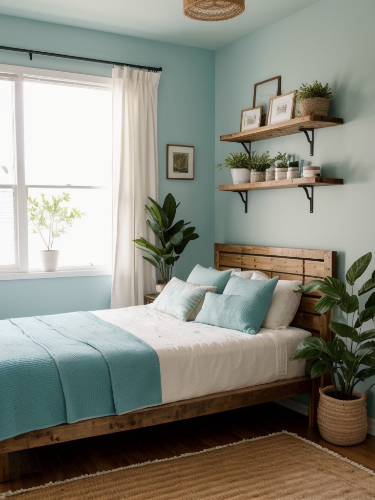 Serene Teal Bedroom Decor: Natural Elements for a Tranquil Oasis