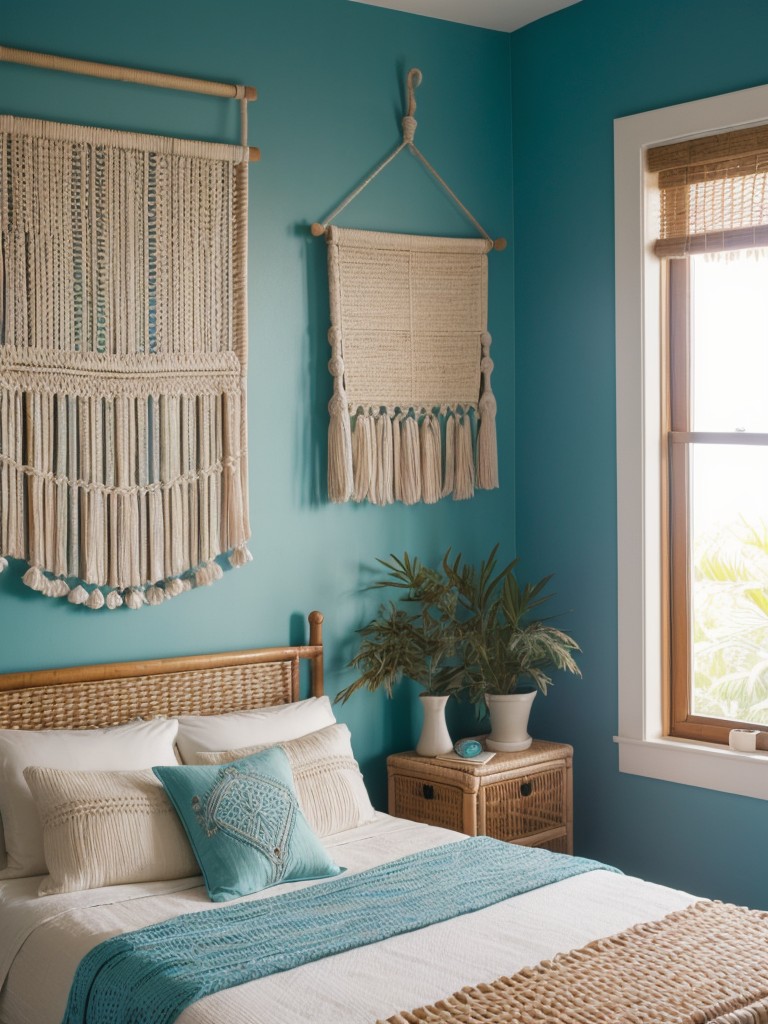 Boho Chic Apartment: Vibrant Teal Bedroom Inspiration!