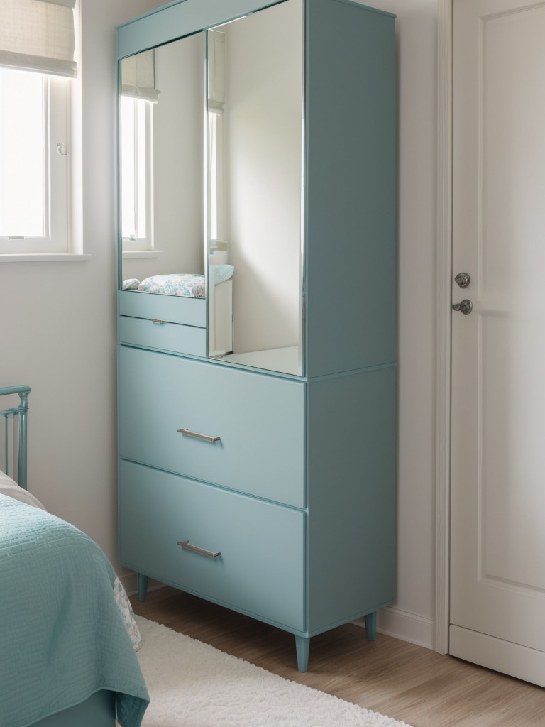 Maximize Small Bedroom Space: Teal Decor and Clever Storage Solutions!