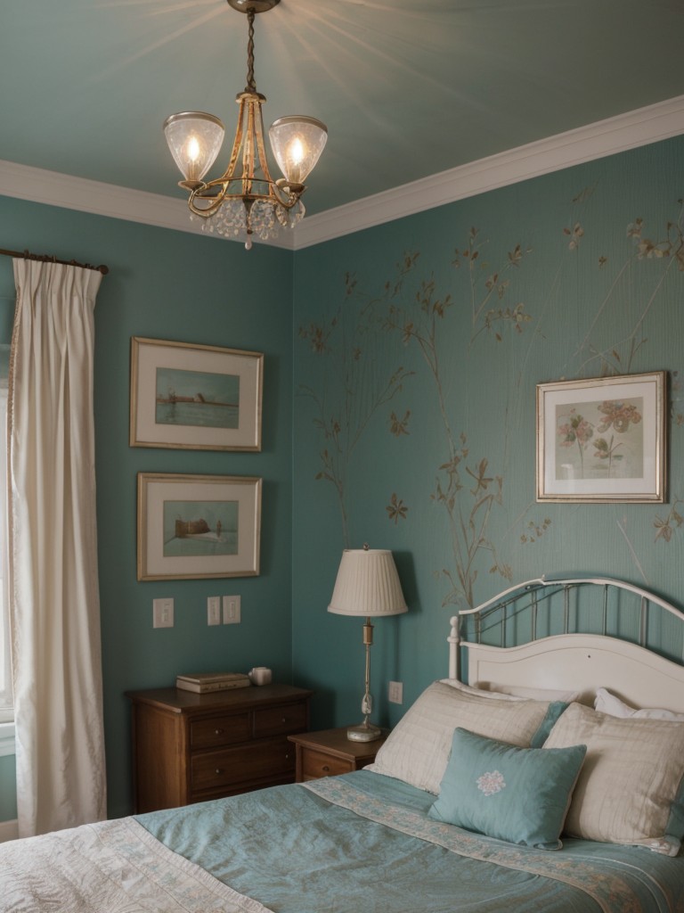 Vintage-inspired Teal Bedroom Decor. Bring nostalgia home.