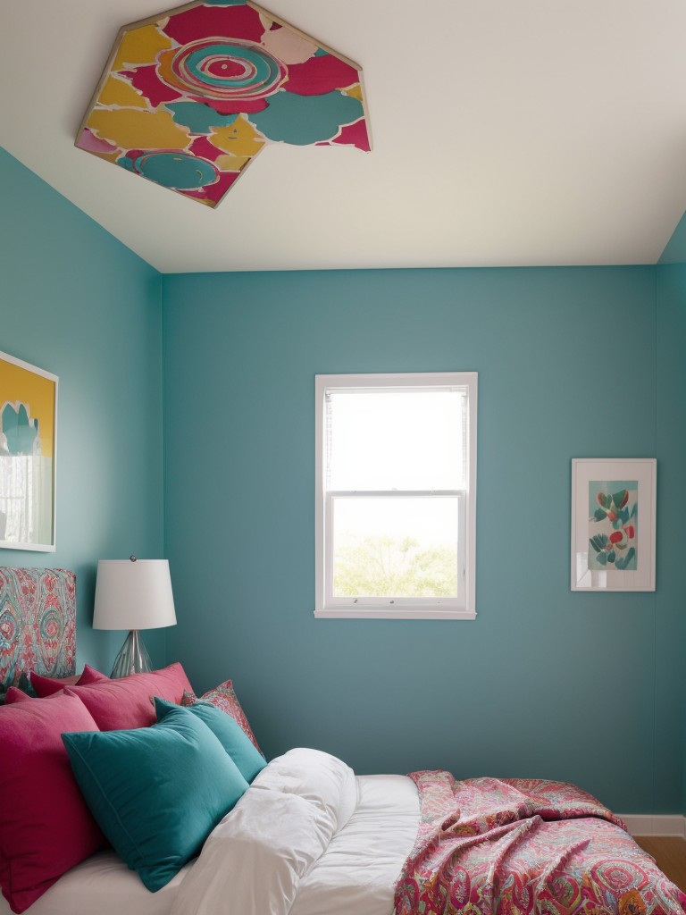 Bold and Vibrant Teal Bedroom: Playful Inspiration!