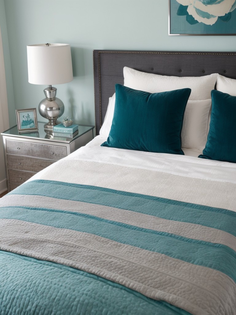 Sophisticated Teal Apartment Inspiration: Elevate your space with chic teal decor elements!