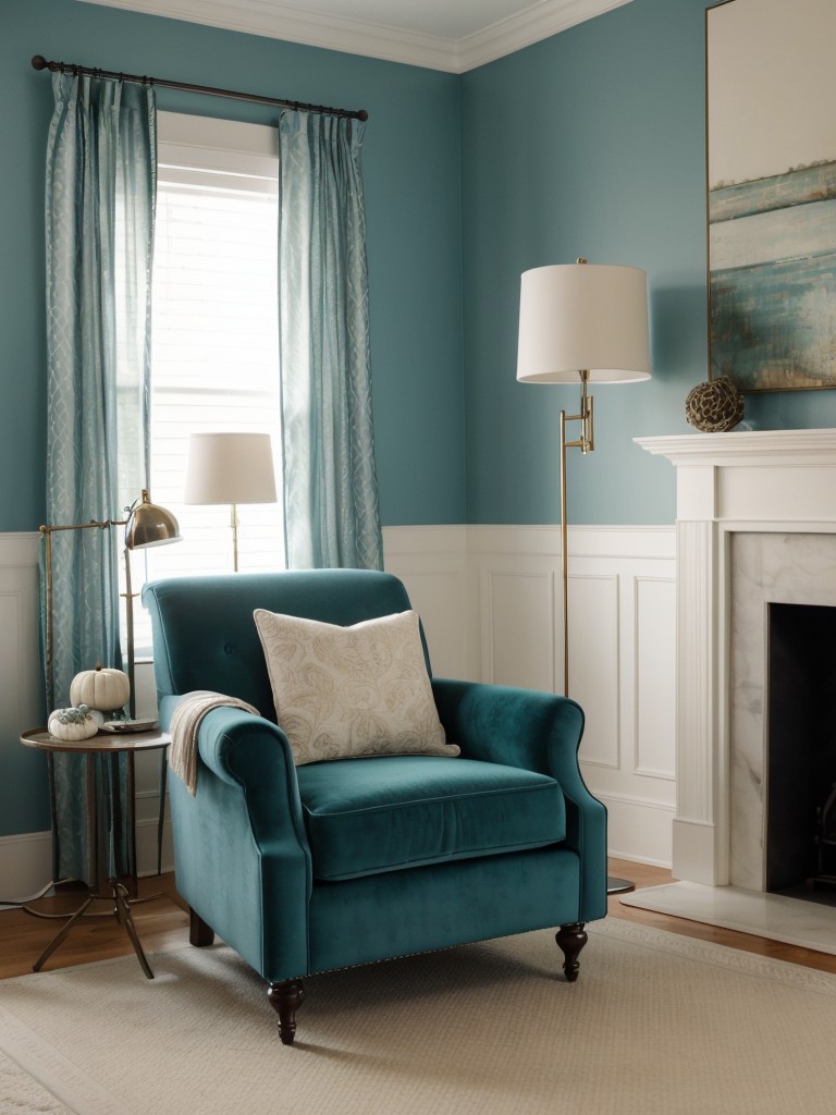 Cozy and Chic Teal Bedroom: Make a Stylish Reading Nook