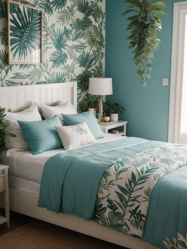 Tropical Teal Bedroom: A Serene Oasis in Your Apartment