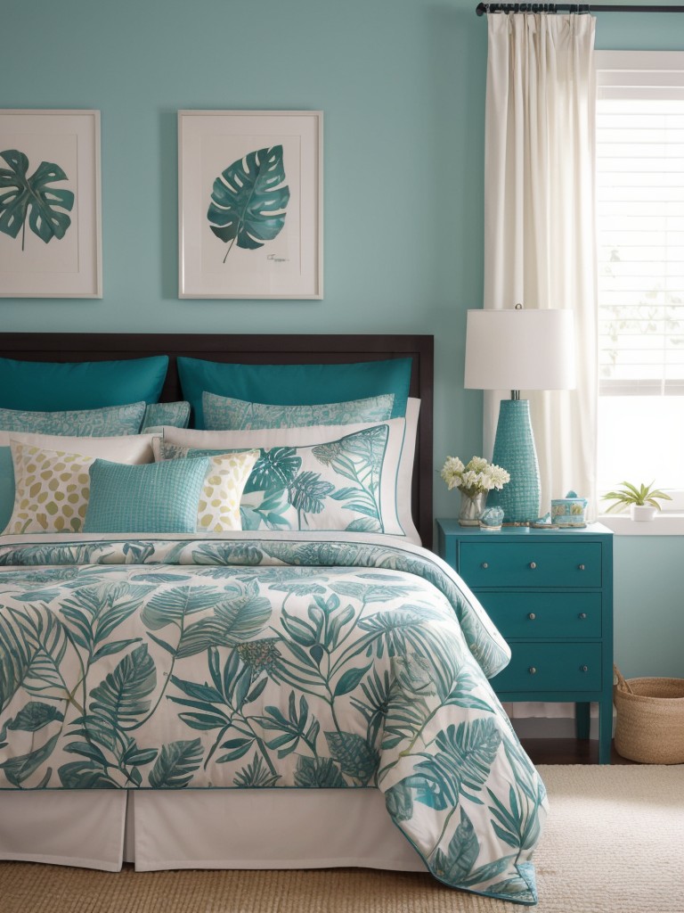 Create a Tropical Oasis in your Bedroom: Teal Bedroom Decor Ideas!