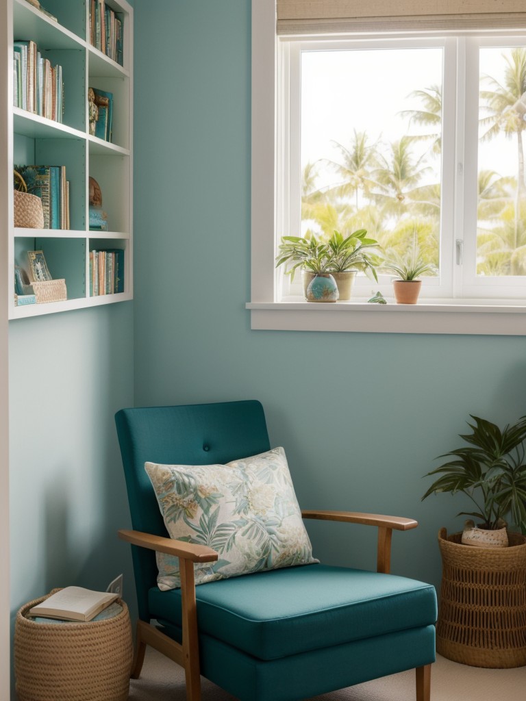 Tropical Teal Bedroom: Cozy Oasis for Escaping Reality