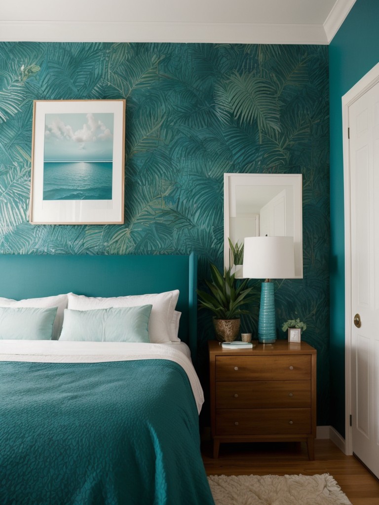 Transform Your Bedroom with Tropical Teal Decor