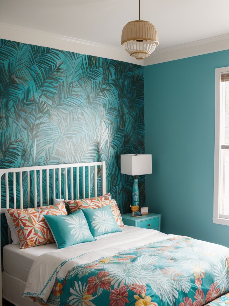 Tropical Vibes: Teal Bedroom Decor for a Vibrant Retreat!