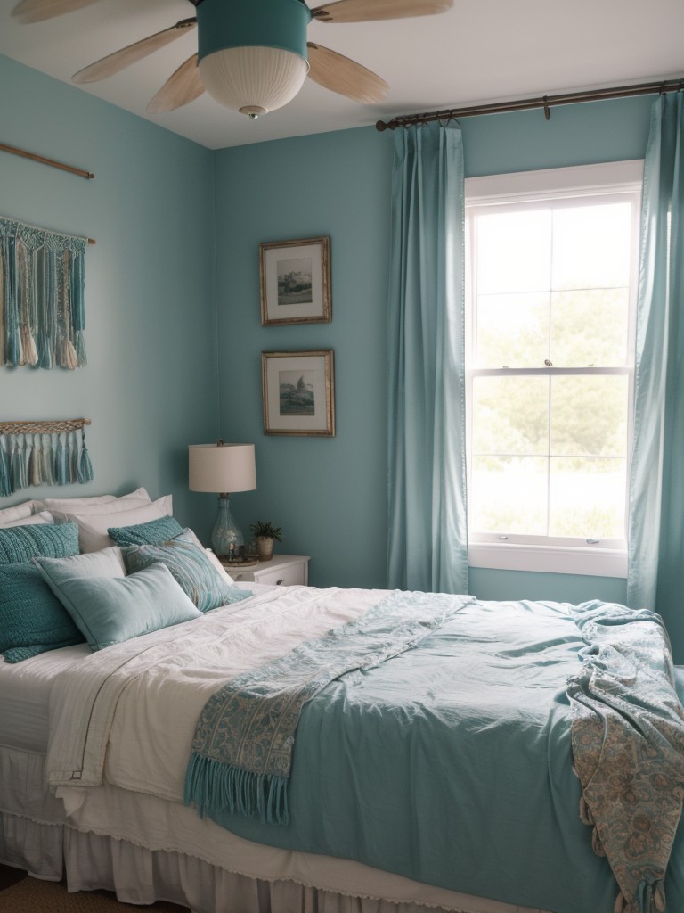 Cozy Teal & Boho Haven: Personalize Your Bedroom Retreat