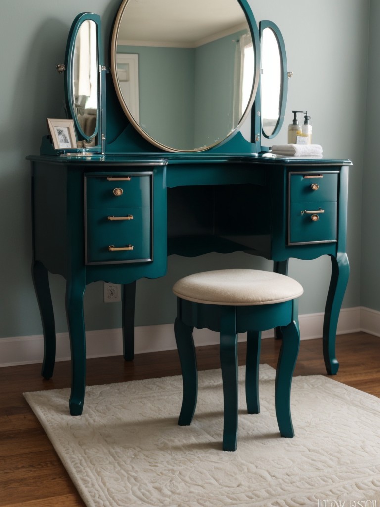 Glam Vintage Teal Bedroom: Add a Charming Touch!