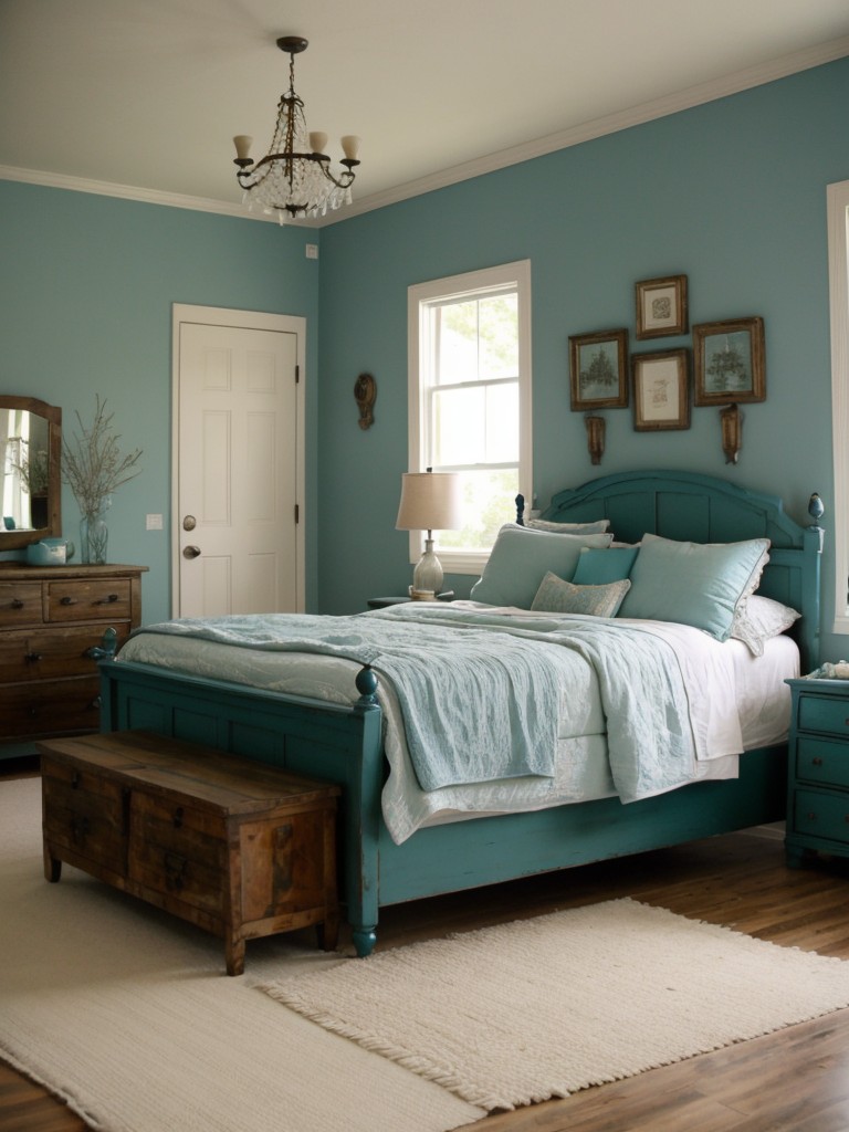 Shabby Chic Teal Apartment Decor