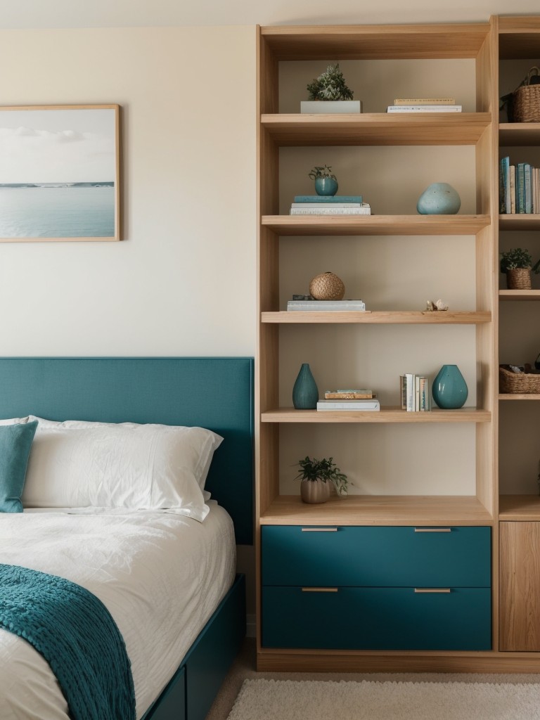 Teal & Natural Elements: Transform Your Apartment Bedroom!