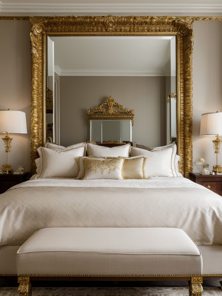 Opulent Bedroom Decor: Comfort meets elegance with luxurious touches.