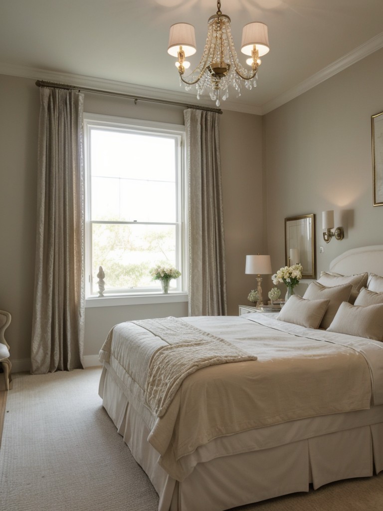 Cozy & Elegant: Traditional Bedroom Decor with Soft Lighting.