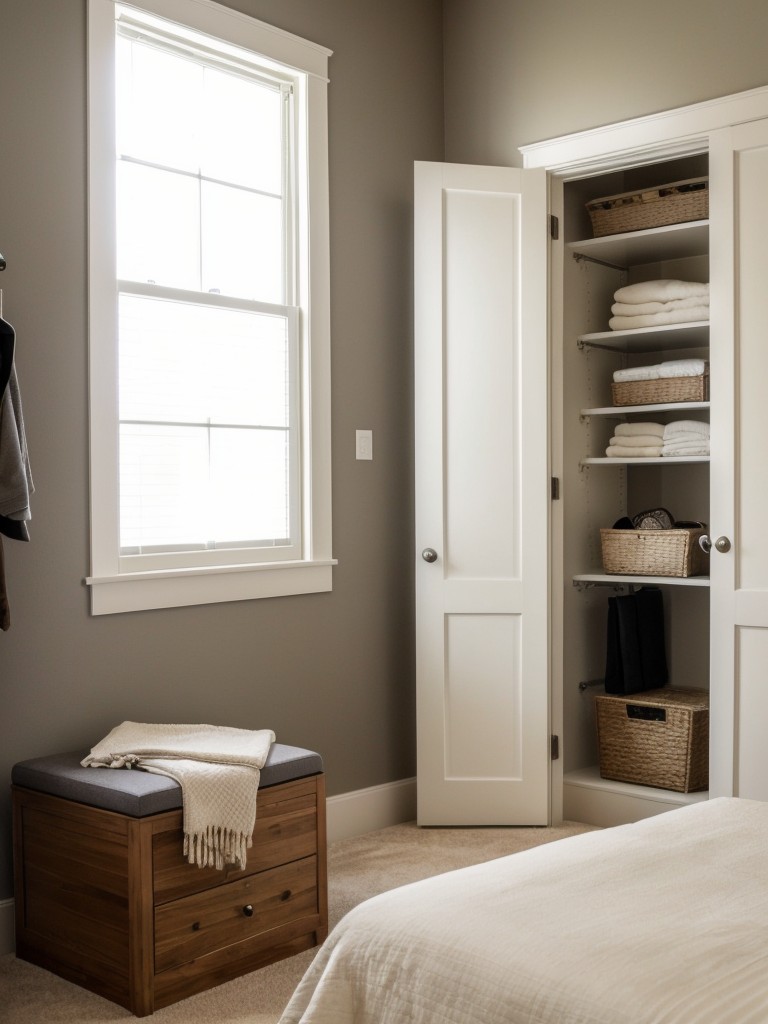 Cozy & Elegant: Traditional Bedroom with Smart Storage Solutions