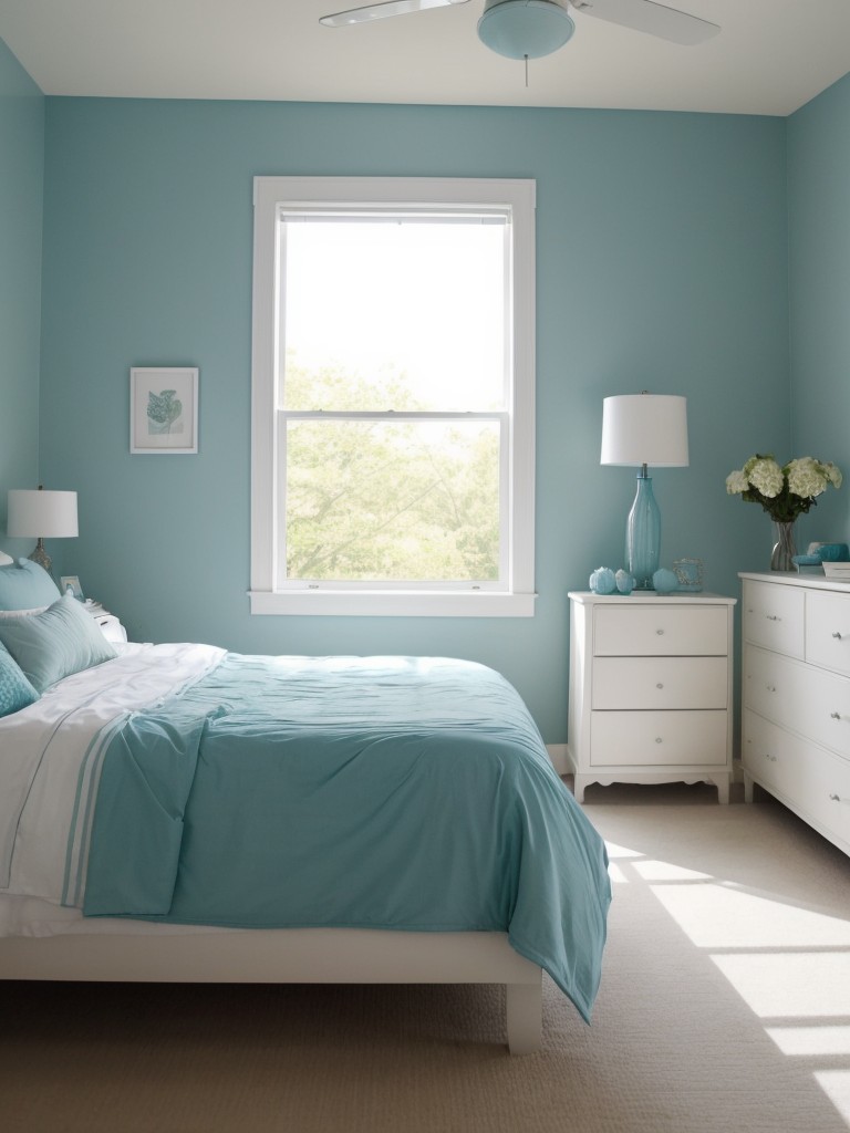 Transform Your Apartment into a Bright & Serene Retreat with Teal Bedroom Decor!