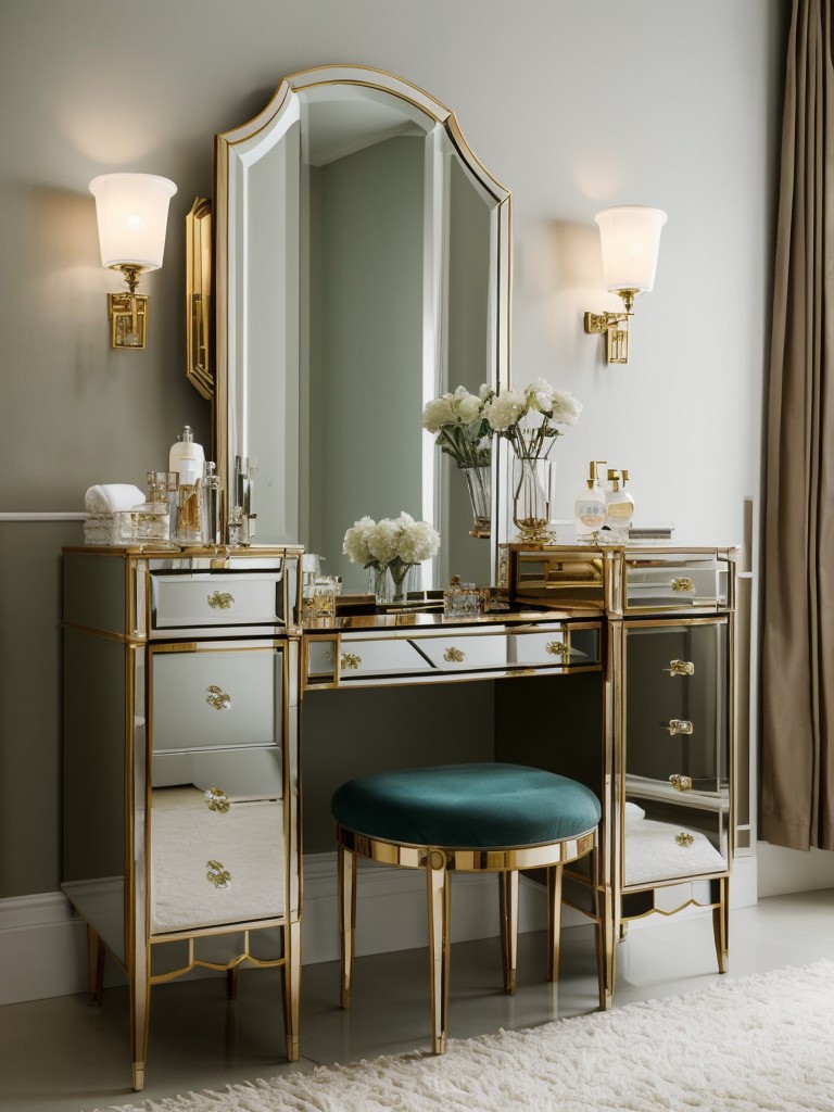 Chic Teal Bedroom: Create a Glam Vanity Area for a Serene Sanctuary!