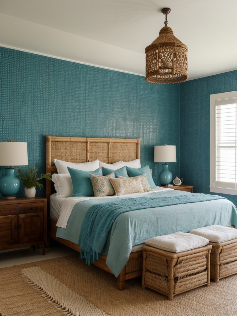 Boho Bliss: Transform Your Bedroom with Teal Decor