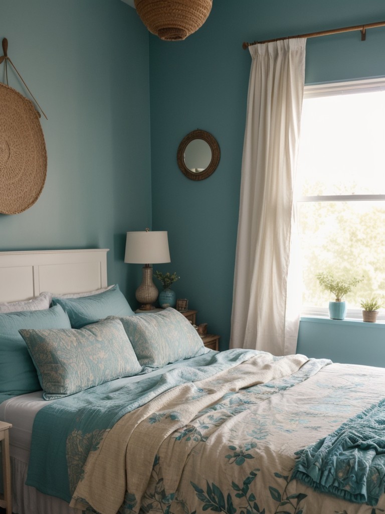 Boho Bliss: Transform Your Apartment with Teal Bedroom Decor!