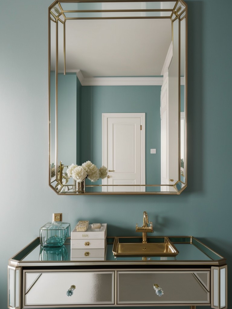 Gender-Neutral Teal Bedroom with Elegant Metallic Accents