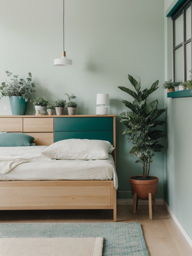 Nature-inspired Teal Bedroom Decor for a Zen Vibe