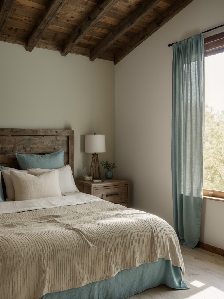 Nature-Inspired Serenity: Rustic Teal Apartment Decor