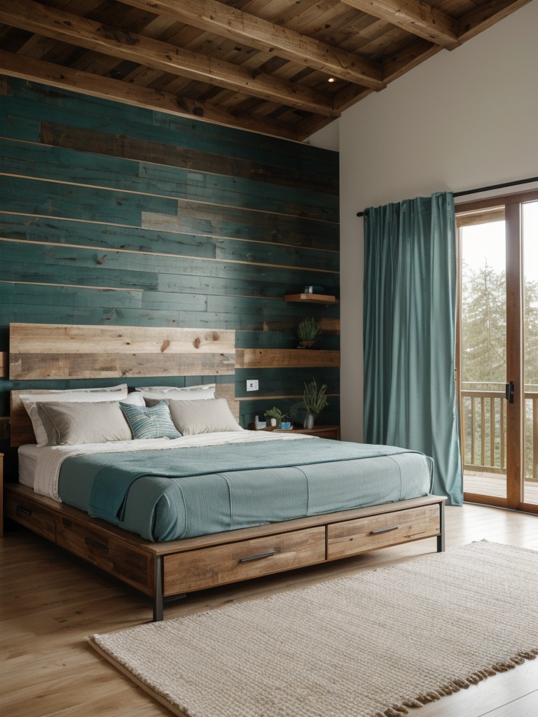 Stylish & Rustic: Inspiring Teal Bedroom Decor